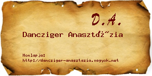 Dancziger Anasztázia névjegykártya